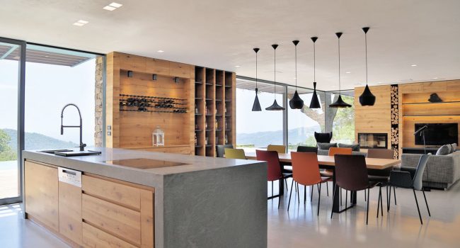 طراحی آشپزخانه ویلا مدرن