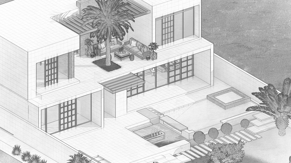 طراحی ویلا مدیترانه ای | آتلیه معماری ماموت